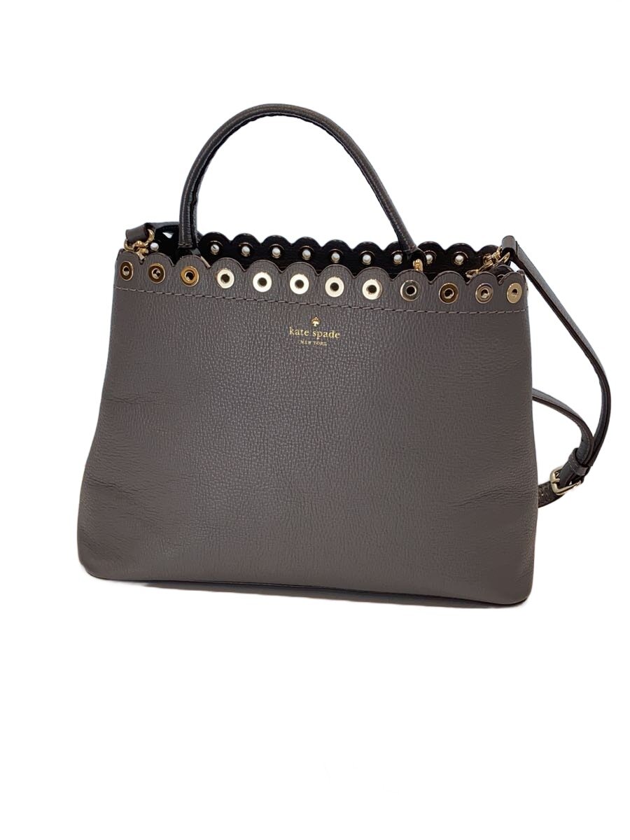 【中古】kate spade new york◆ハンドバック/--/GRY//【御徒面子】