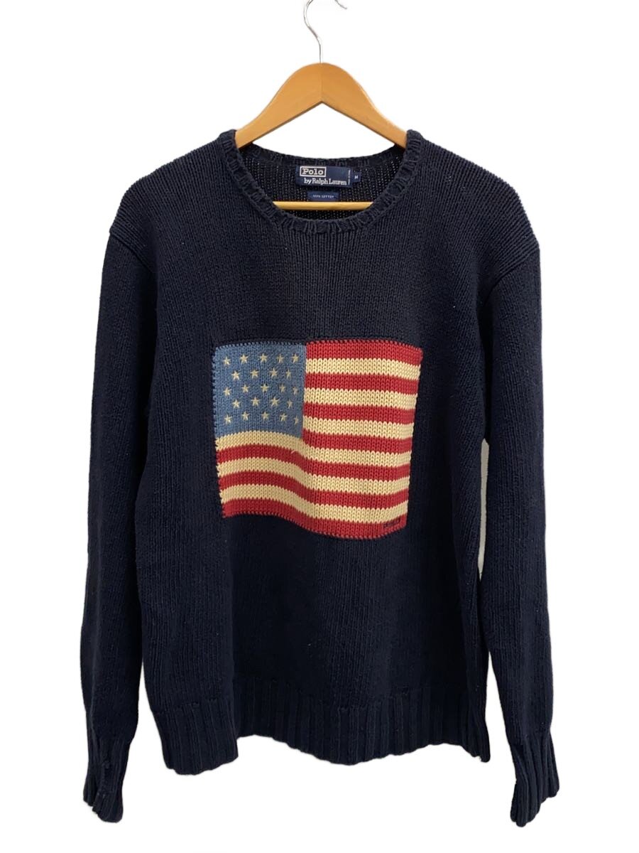 【中古】POLO RALPH LAUREN◆ニット・セーター(薄手)/M/コットン/NVY【メンズウェア】｜2ｎｄ STREET 店 11,519円