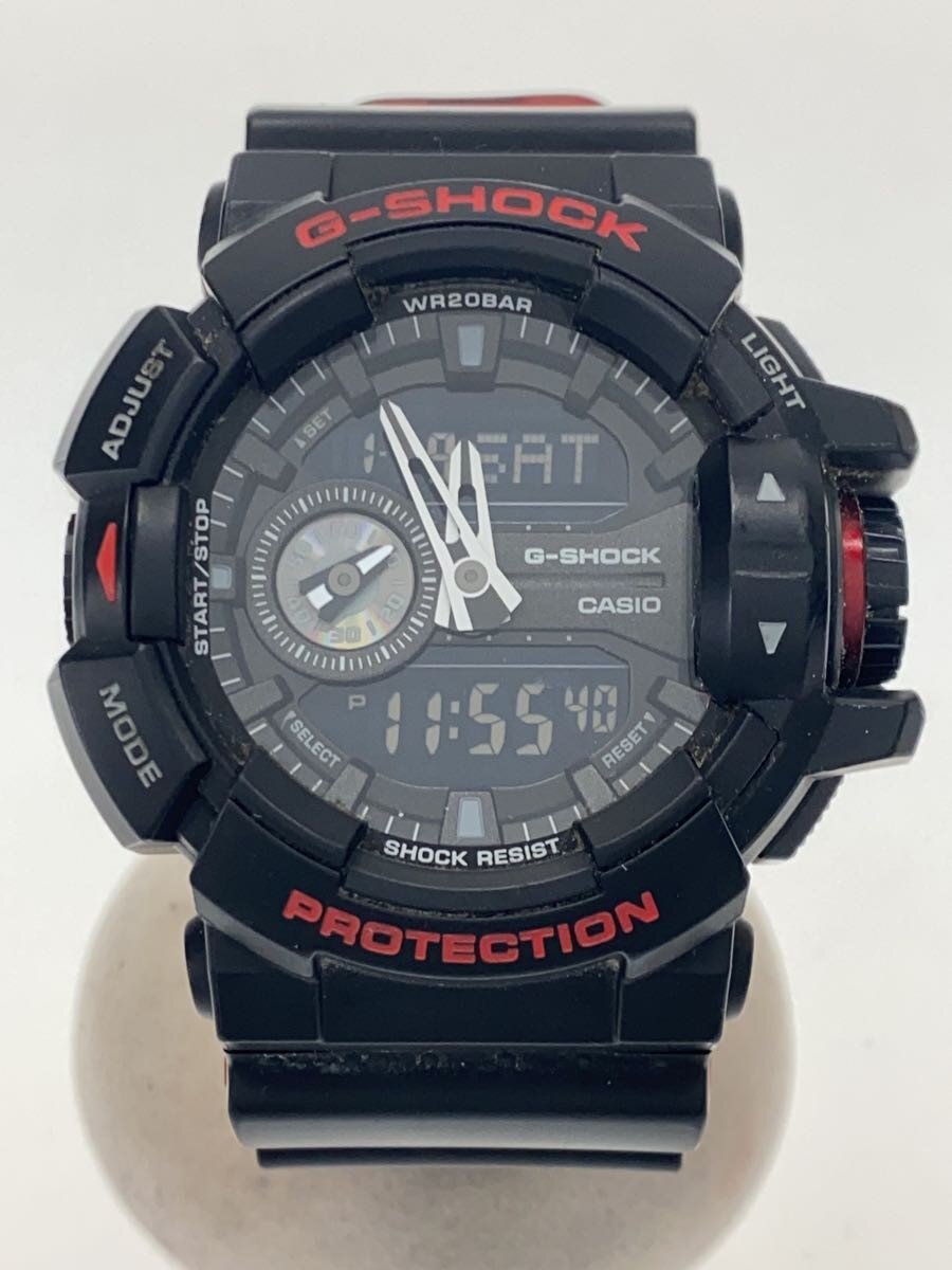 【中古】CASIO◆石英ウオッチ・G-SHOCK/デジアナ/黒いこと/赤いこと/GA-400HR-1AJF/ジーショック【服飾雑貨他】