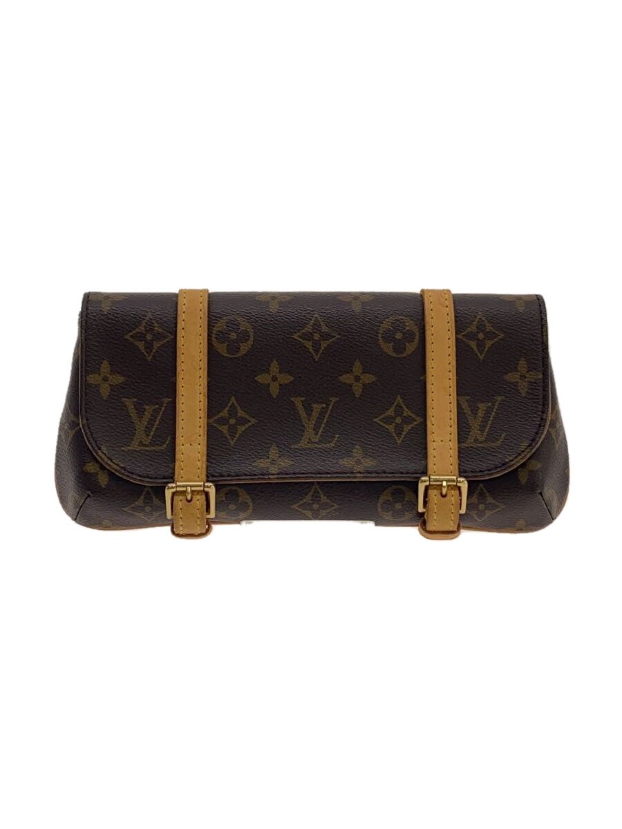 【中古】LOUIS VUITTON◆ポシェット・マレル_モノグラム・帆布_BRW/PVC/BRW【御徒面子】
