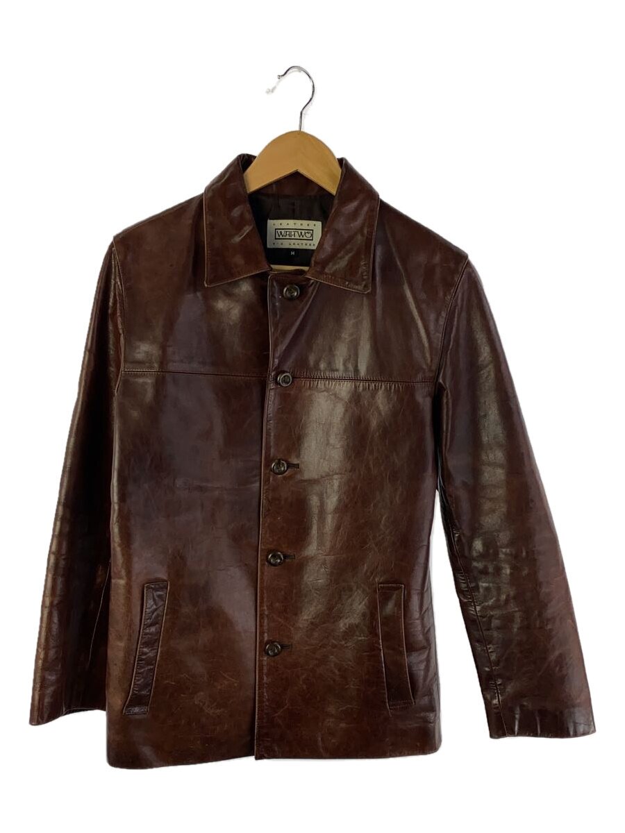 【中古】Y’2 LEATHER◆なめし革上衣・上衣/M/馬革/BRW/WAI-TWO//【メンズウェア】