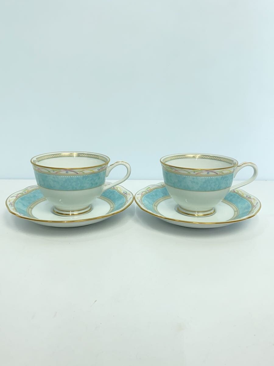 【中古】Noritake◆華麗句/ハナレイク/カップ&ソーサー/2点セット/ブルー/Y6578G/未使用品/ノリタケ【キッチン用品】