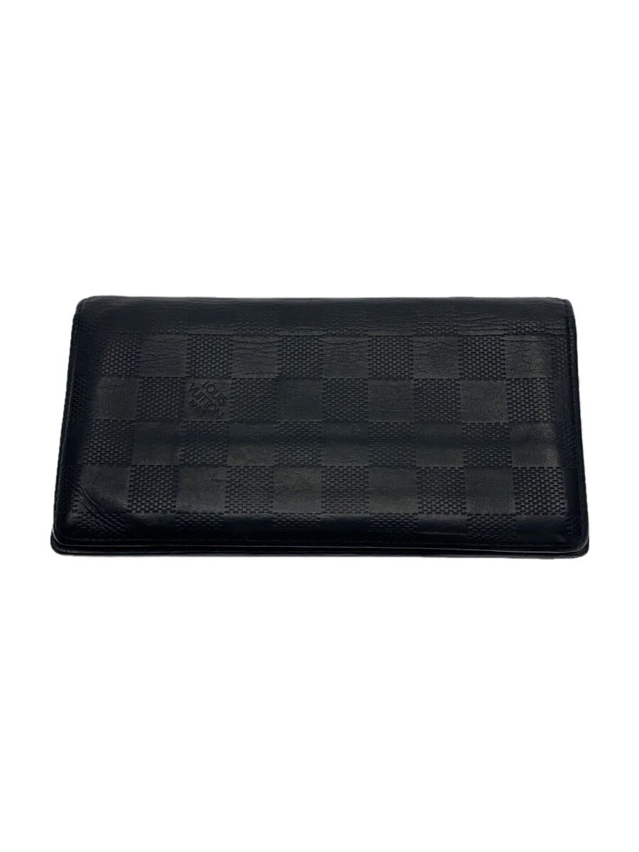 【中古】LOUIS VUITTON◆ポルト・フォイユ・ブラザ_ダミエ・アンフィニ_BLK/レザー/BLK/レディース【服飾雑貨他】 18,172円