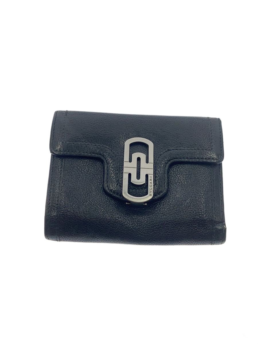 【中古】BVLGARI◆3つ折り銭入れ/なめし革/黒いこと/メンズ/ブルガリ//【服飾雑貨他】