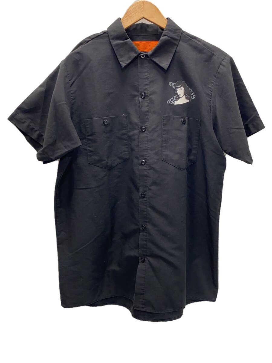 【中古】DICKIES◆半袖プルオーバー/L/ポリエステル/BLK【メンズウェア】