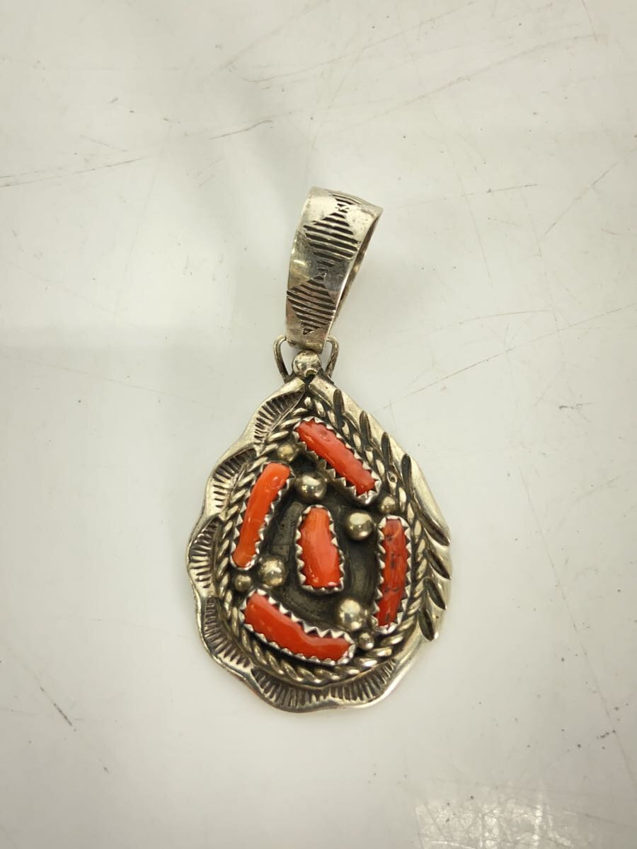 【中古】ZUNI◆RED CORAL/刻印有/ペンダントトップ/SILVER/カラーストーン/SLV/メンズ//【服飾雑貨他】|2nd STREET 店