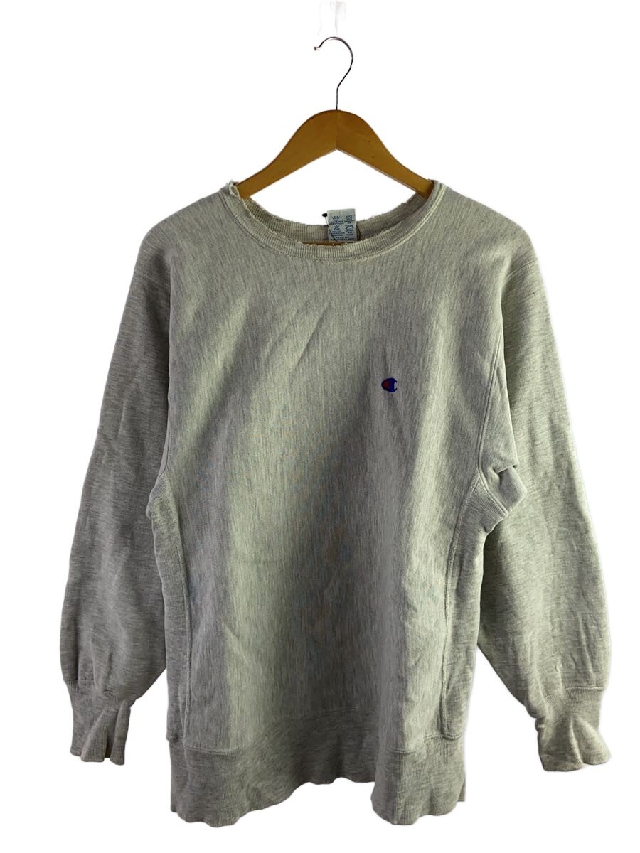 【中古】Champion◆90s/USA製/REVERSE WEAVE/L/綿織物/GRY【メンズウェア】