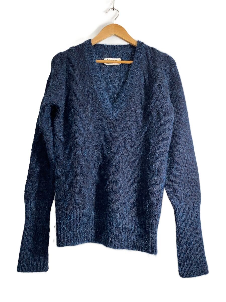 【中古】MM6◆09AW/ここのえ曳き船/Vネックモヘアニット/S/NVY/32HA177【レディース御召しもの】
