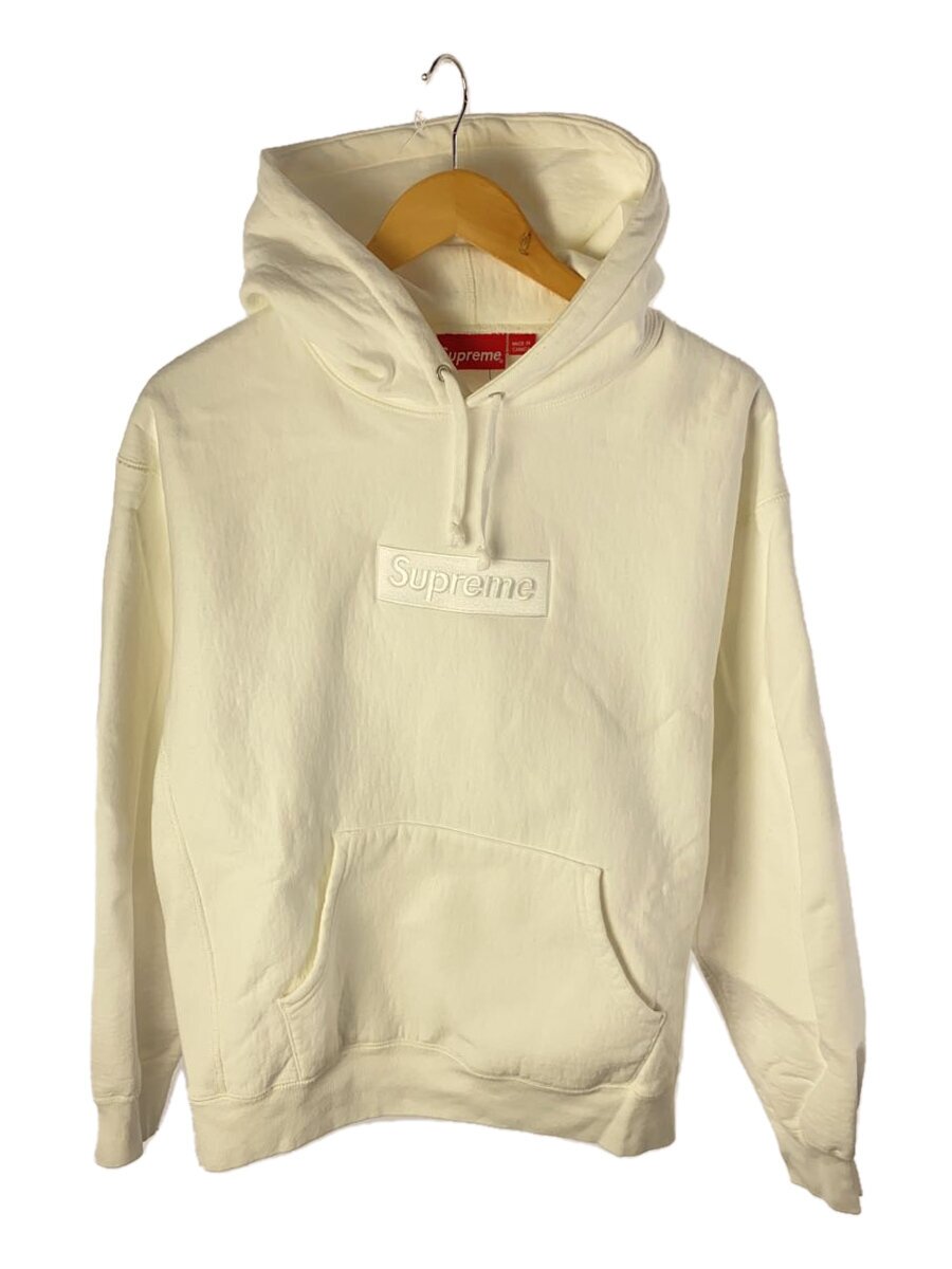 【中古】Supreme◆パーカー/M/綿織物/WHT/無地【メンズウェア】