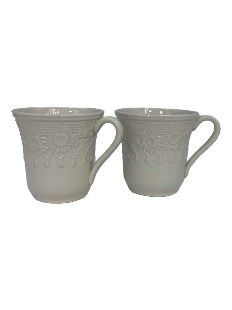 【中古】WEDGWOOD◆洋食器その他/2点セット/WHT/マグカップ//【キッチン用品】