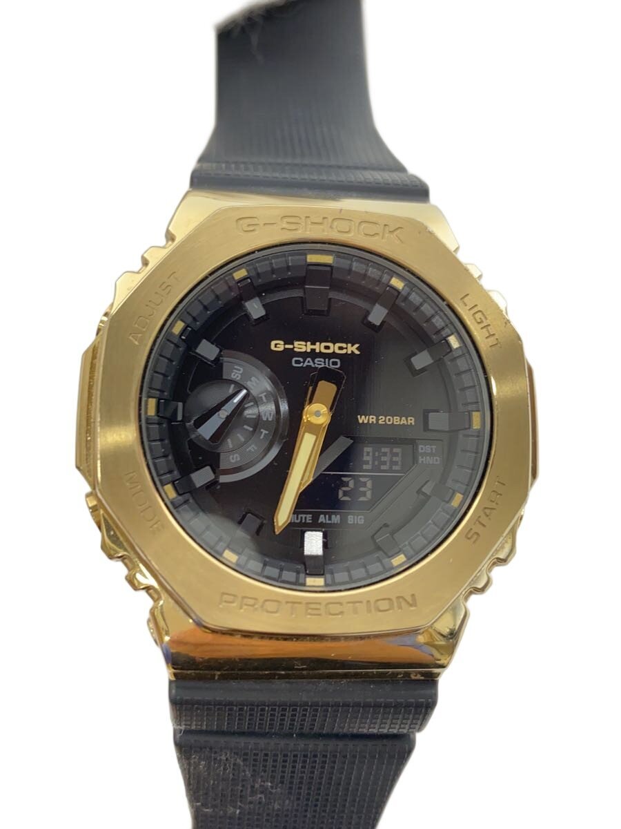 【中古】CASIO◆石英ウオッチ/デジアナ/天然ゴム/黒いこと胴締め/黒いこと文字記号盤/BLK/GM-2100GC【服飾雑貨他】