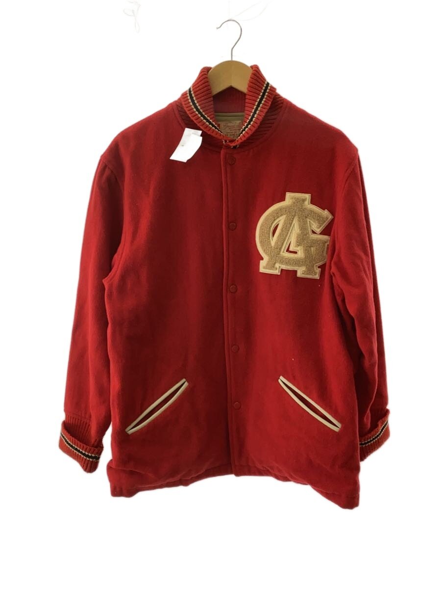 【中古】silver stone/スタジャン/ウール/RED/ポケット内側破れ有/毛玉有/内側変色//【メンズウェア】｜2ｎｄ STREET 店