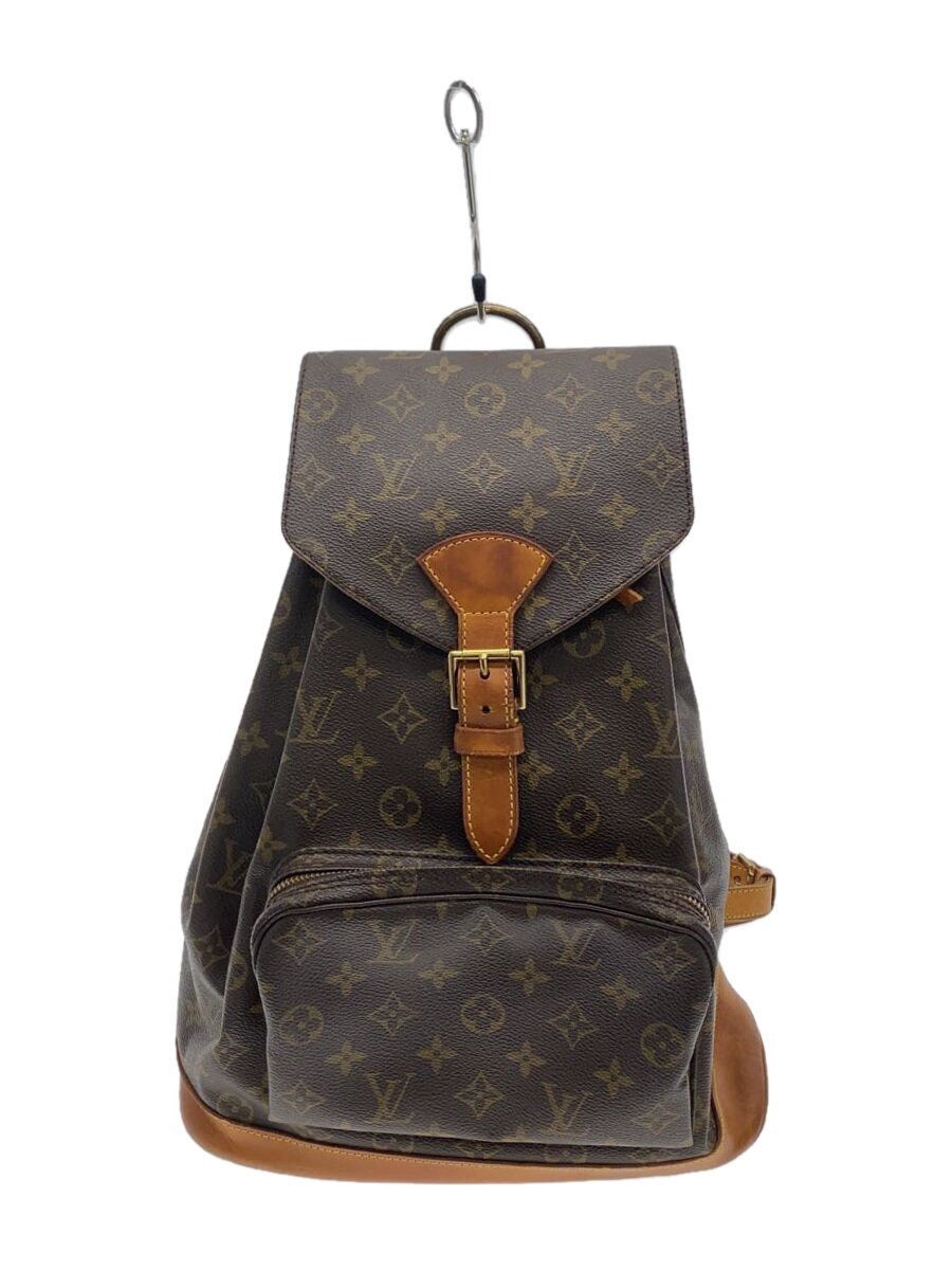 【中古】LOUIS VUITTON◆モン掏摸_モノグラム・帆布_BRW/PVC/BRW【御徒面子】