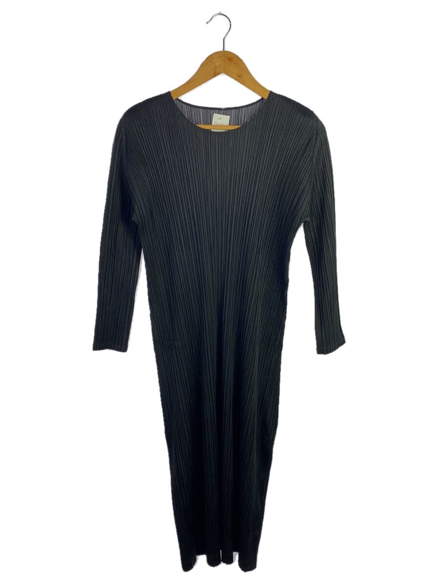 【中古】PLEATS PLEASE ISSEY MIYAKE◆筋目衣装/2/ポリエステル/黒いこと/PP73-JH207【レディースお召しもの】