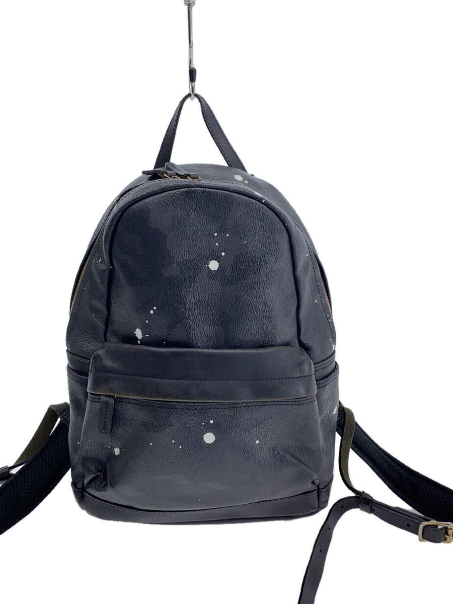 【中古】Gentil Bandit◆絵の具/背嚢/BLK/家鴨フラ/なめし革欠けら有/曲がりかどスレ有/根もとスレ有/なめし革落ち込み//【御徒面子】