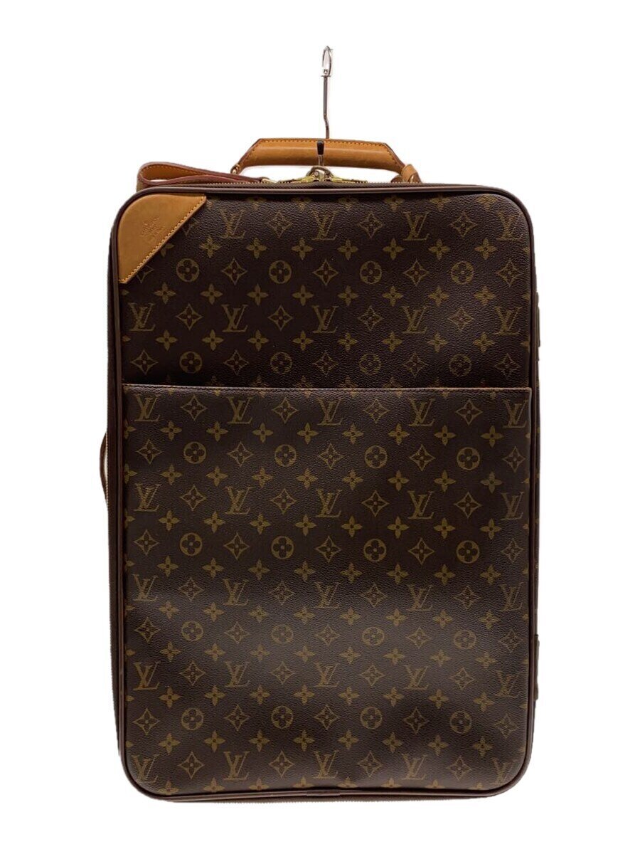 【中古】LOUIS VUITTON◆ペ屁っ放り60_モノグラム・帆布_BRW/PVC/BRW【御徒面子】