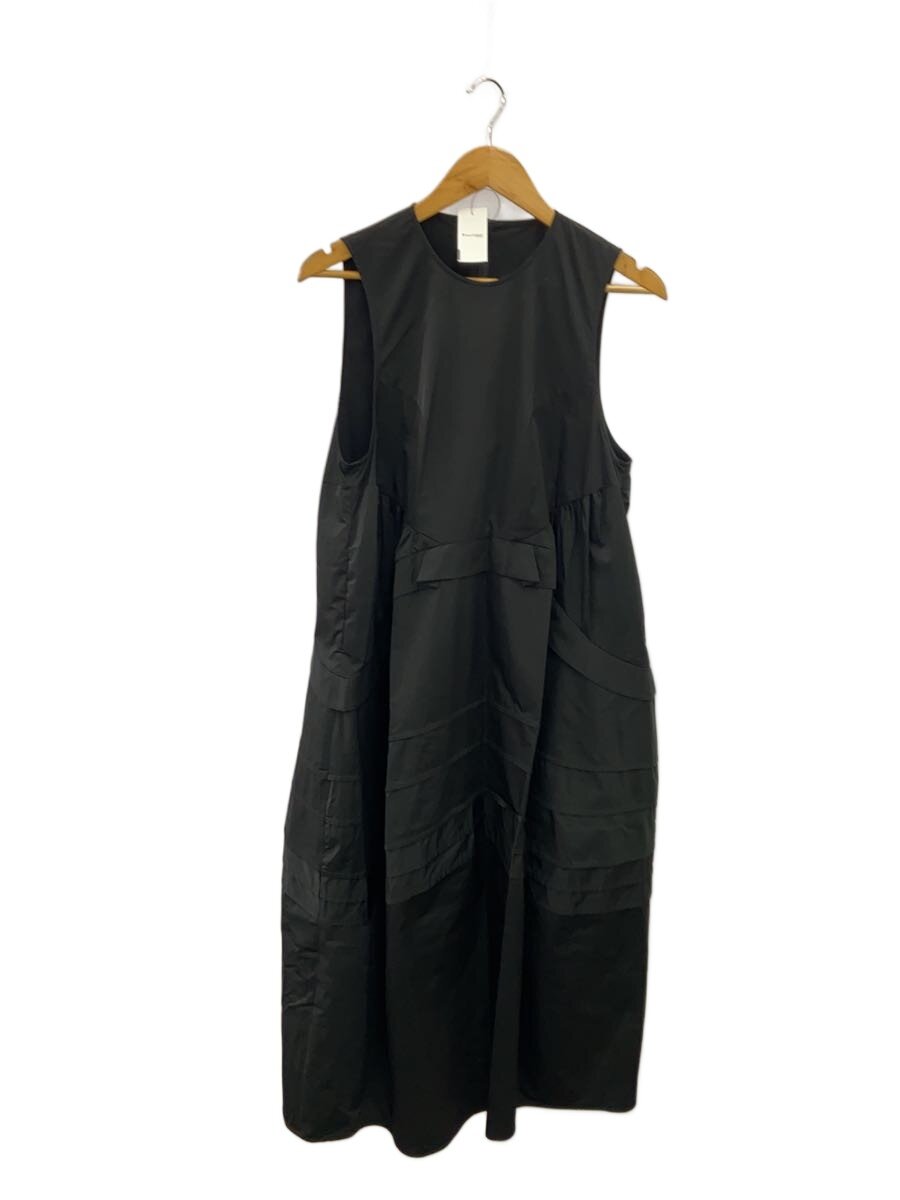【中古】ENFOLD◆TUCK DRAPE DRESノースリーブ衣装/38/ポリエステル/BLK/無地/300ha233-07【レディースお召しもの】