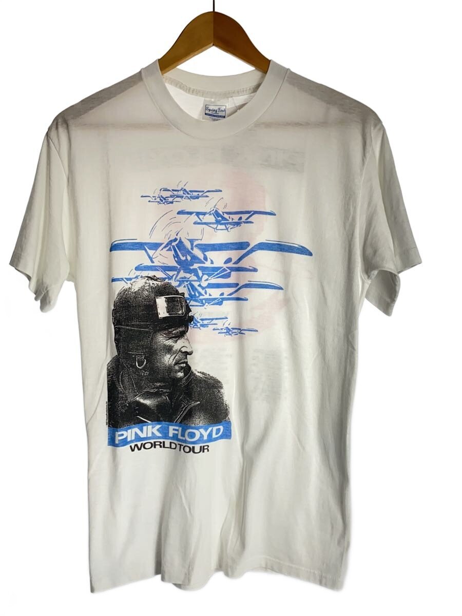 【中古】Spring Ford CLASSIC◆プルオーバー/PINK FLOYD/80s/L/綿織物/WHT/刷り上げる【メンズウェア】