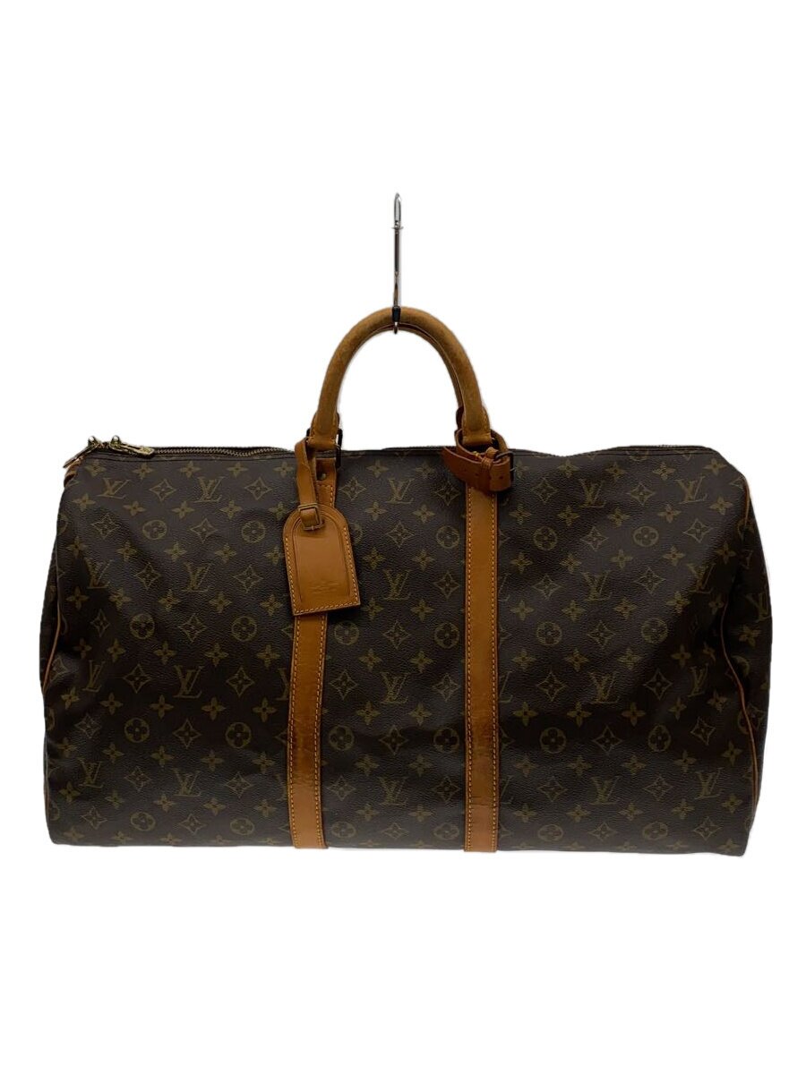 【中古】LOUIS VUITTON◆キーポル55_モノグラム・帆布_BRW/PVC/BRW【御徒面子】