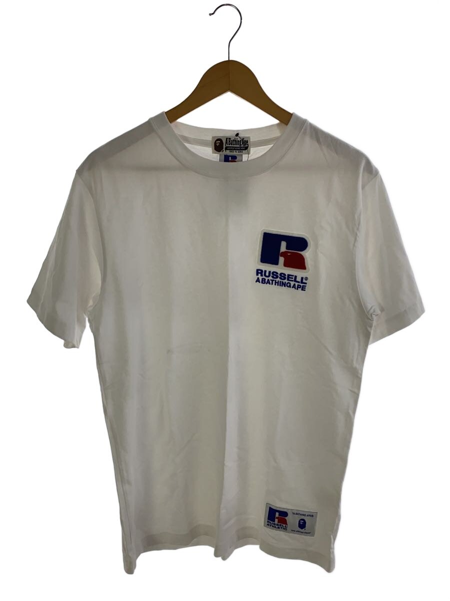 【中古】A BATHING APE◆プルオーバー/L/綿織物/WHT/001CSG731921X//【メンズウェア】