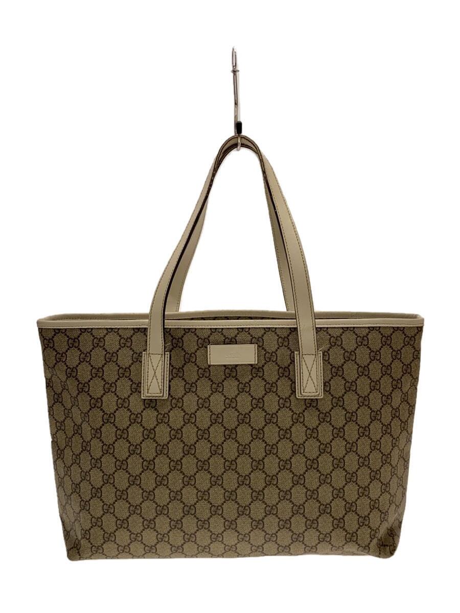 【中古】GUCCI◆トートバッグ_GGつけ加える/PVC/BRW/総柄【御徒面子】