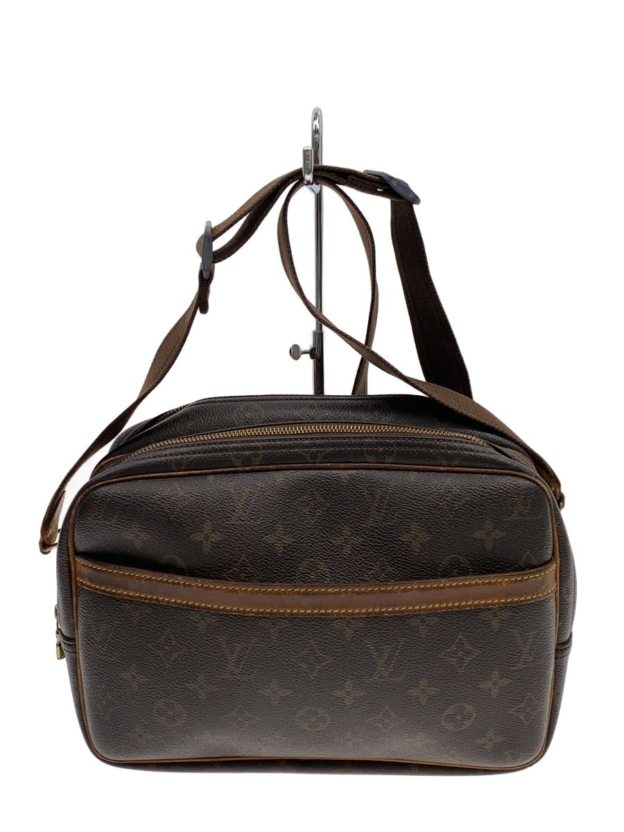 【中古】LOUIS VUITTON◆通信員PM_モノグラム・帆布/なめし革/BRW/モノグラム【御徒面子】
