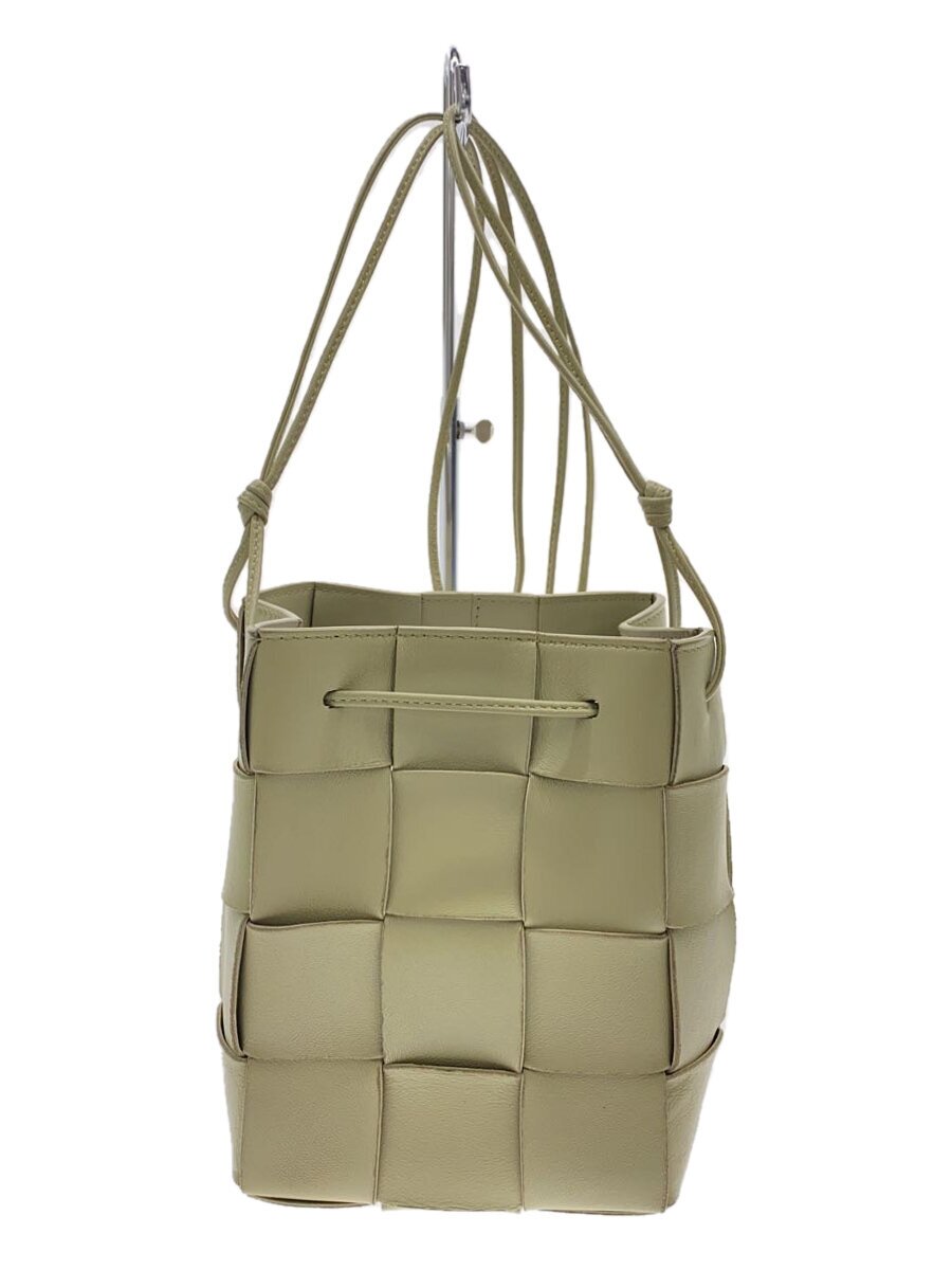 【中古】BOTTEGA VENETA◆ショルダーバッグ/なめし革/KHK/680217//【御徒面子】