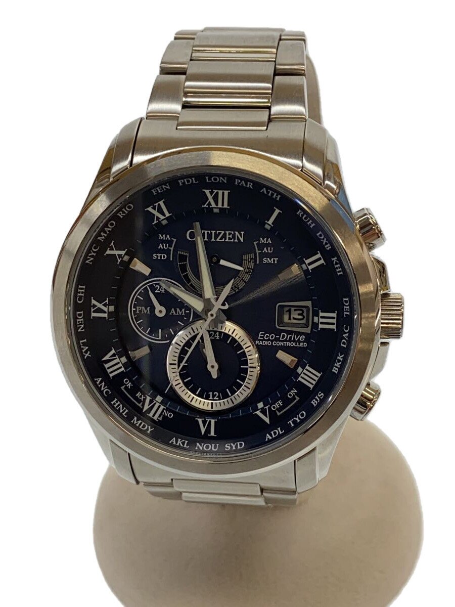 【中古】CITIZEN◆ソーラー腕時計/アナログ/ステンレス/NVY/SLV/H820-R006622【服飾雑貨他】|2nd STREET 店