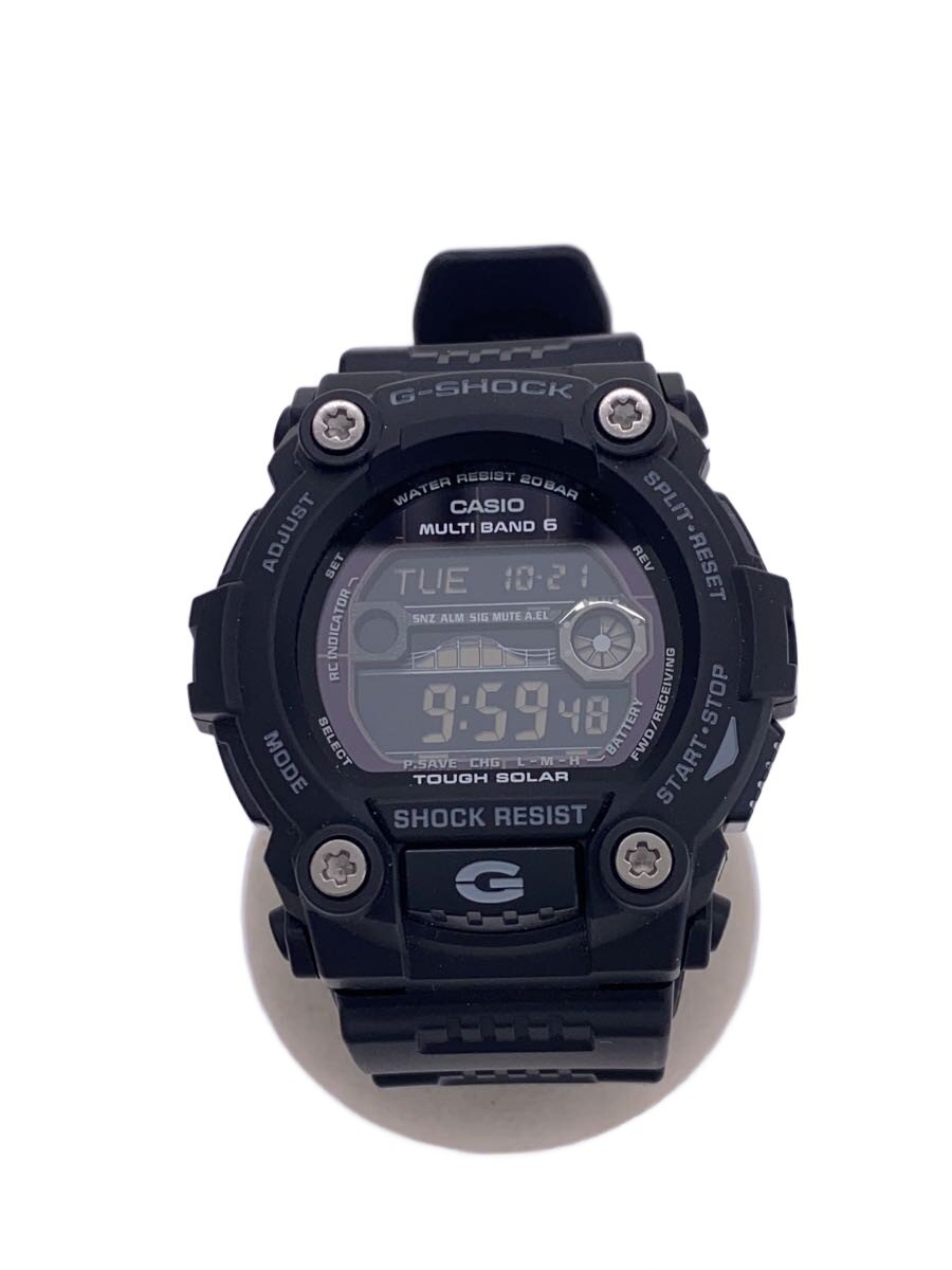 【中古】CASIO◆ソーラーウオッチ・G-SHOCK/デジタル/BLK【服飾雑貨他】