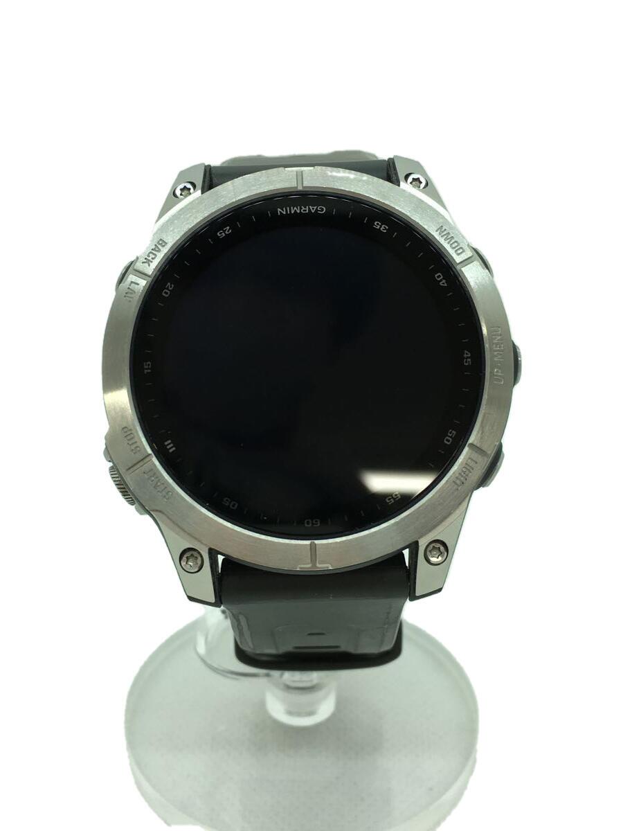 【中古】GARMIN◆スマートウォッチ/アナログ/天然ゴム/BLK/BLK/FENIX7【服飾雑貨他】
