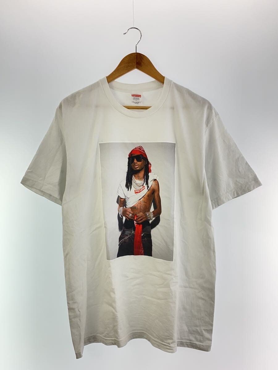 【中古】Supreme◆ティーシャツ/L/綿織物/WHT【メンズウェア】