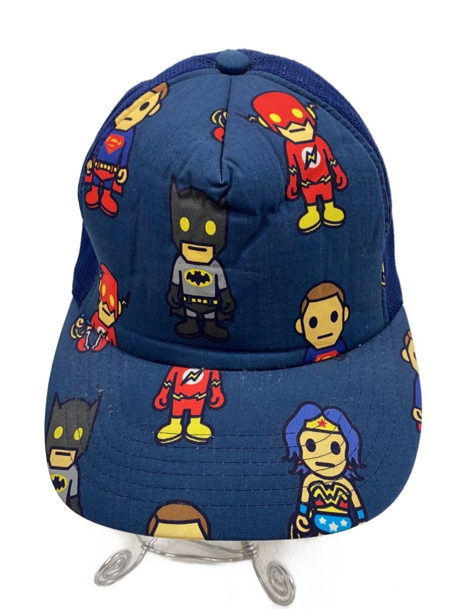 【中古】A BATHING APE◆×DC COMICS/旗がしら/FREE/ポリエステル/NVY/メンズ【服飾雑貨他】