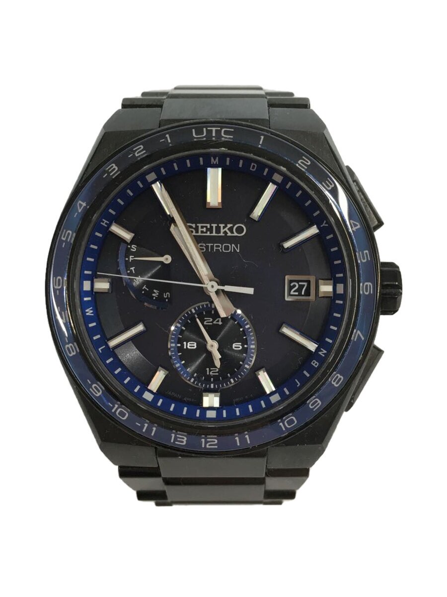 【中古】SEIKO◆ソーラーウオッチ/アナログ/チタン/BLK/BLK/チタン/8B63-0BB0//【服飾雑貨他】