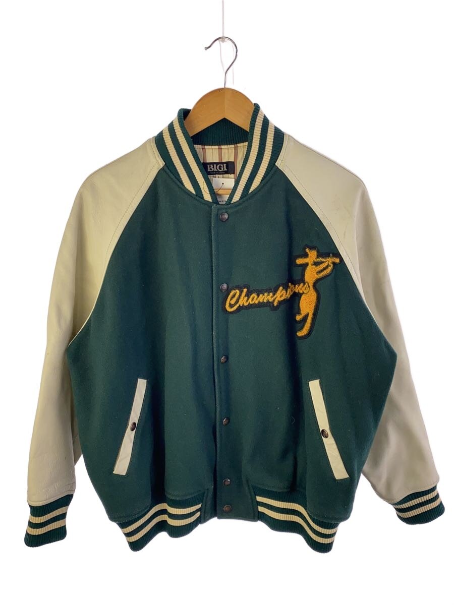 【中古】BIGI◆スタジャン/L/--/GRN//【メンズウェア】
