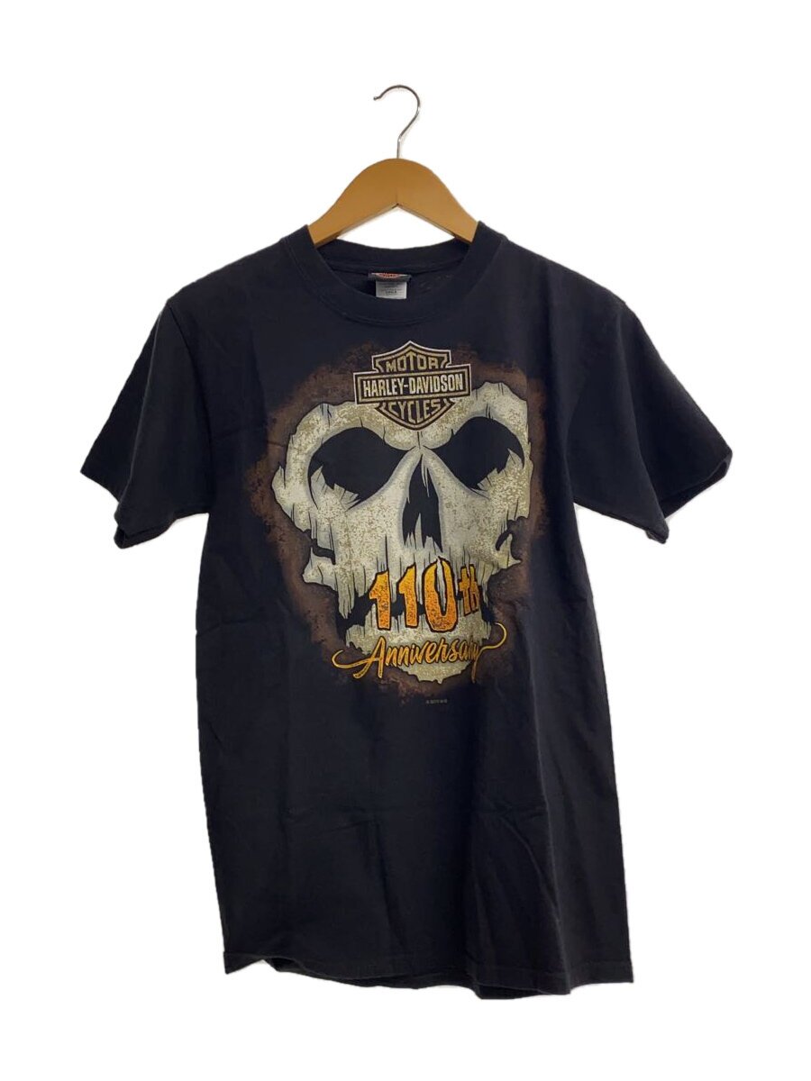 【中古】HARLEY DAVIDSON◆プルオーバー/S/綿織物/BLK/無地【メンズウェア】