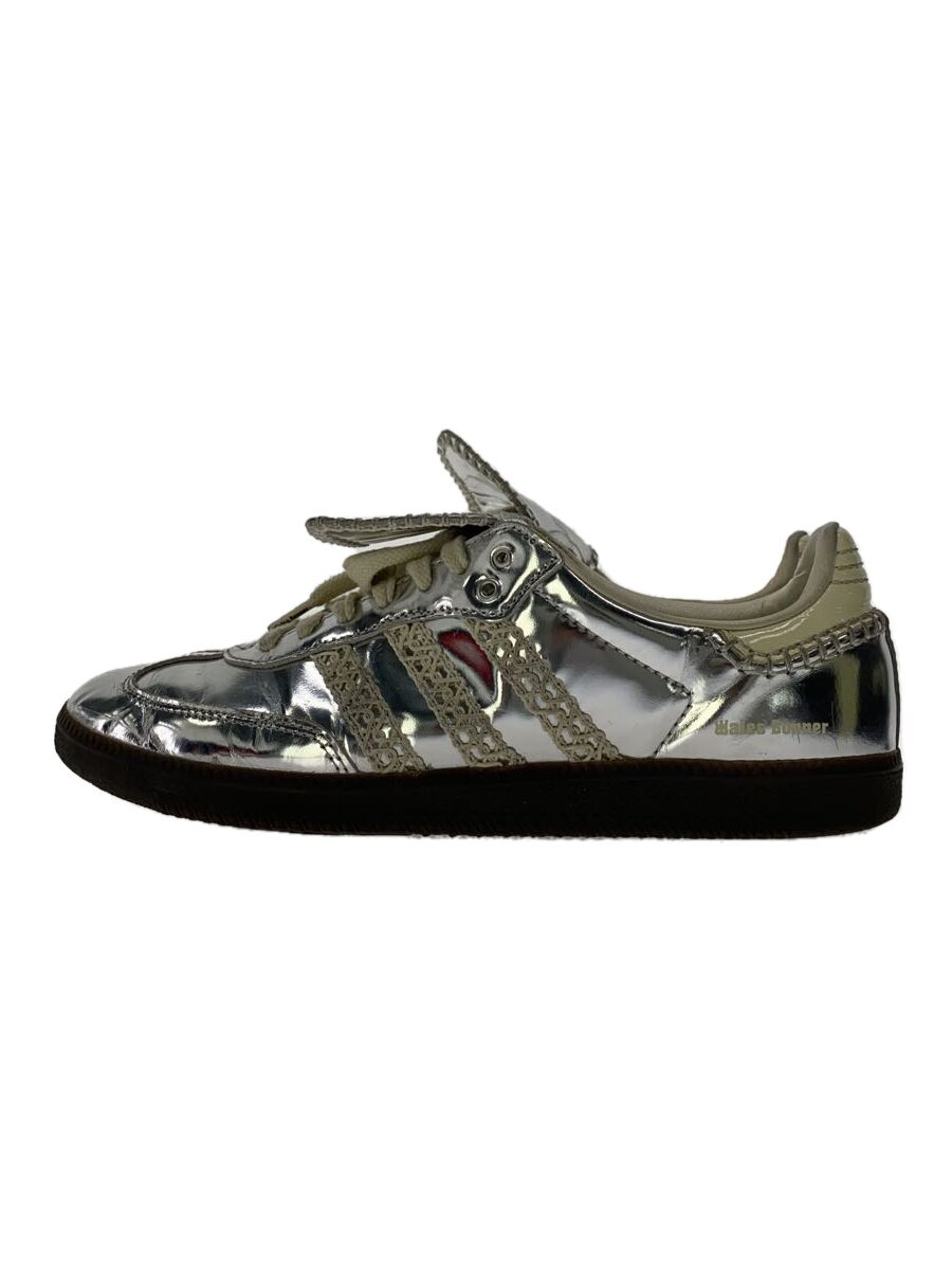 【中古】adidas◆BONNER X SAMBA SILVER METALLIC_ウェールズボナー X サンバ しろがね色 メタリック【シューズ】