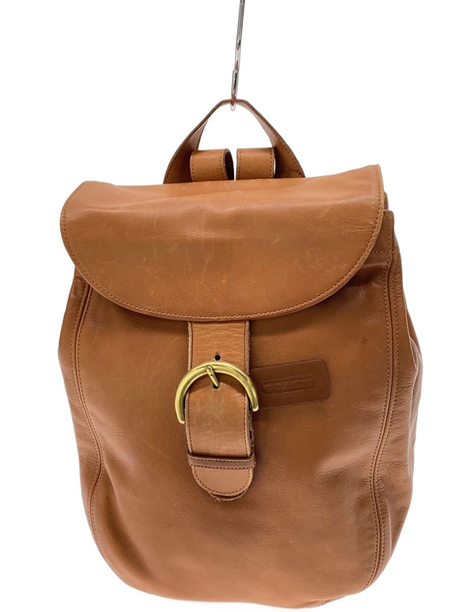 【中古】COACH◆80S/OLD COACH/USA製/背嚢/なめし革/BRW/0259-302【御徒面子】