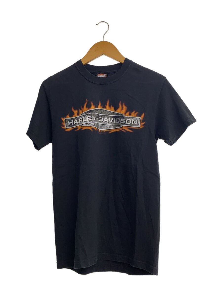 【中古】HARLEY DAVIDSON◆プルオーバー/S/綿織物/BLK/無地【メンズウェア】