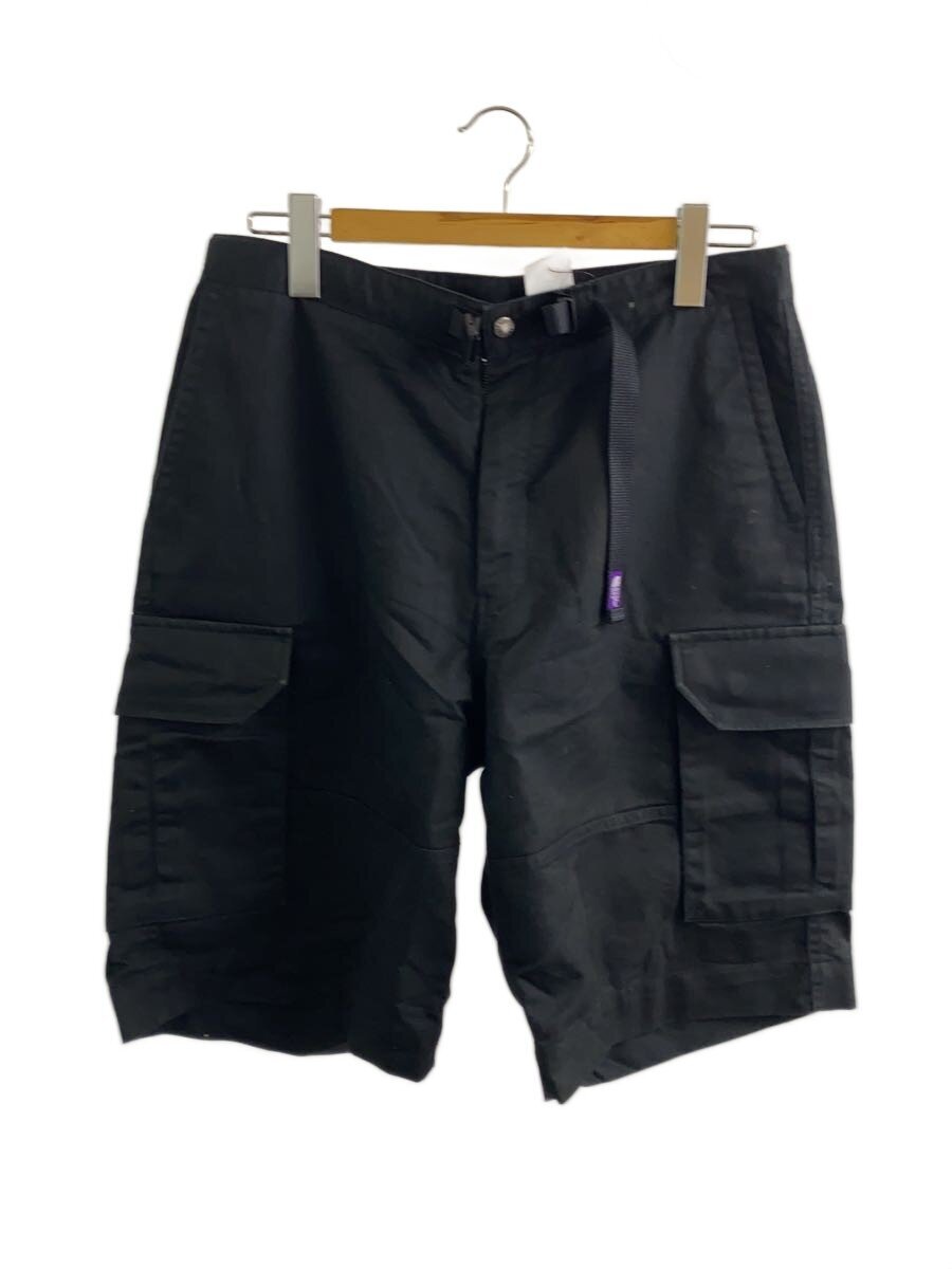 【中古】THE NORTH FACE PURPLE LABEL◆STRETCH TWILL CARGO SHORTS_ストレッチツイルカーゴショーツ/32/綿織物/BLK/無地【メンズウェア】