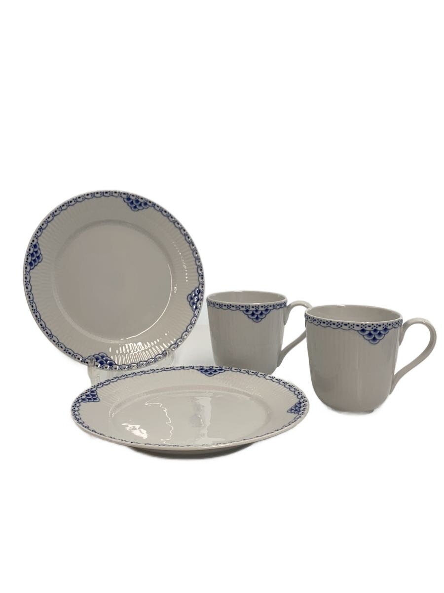 【中古】ROYAL COPENHAGEN◆妃殿下 赤ちょうちん仕掛ける/マグカップ2・一皿2/4点仕掛ける/WHT【御厨子所備品】