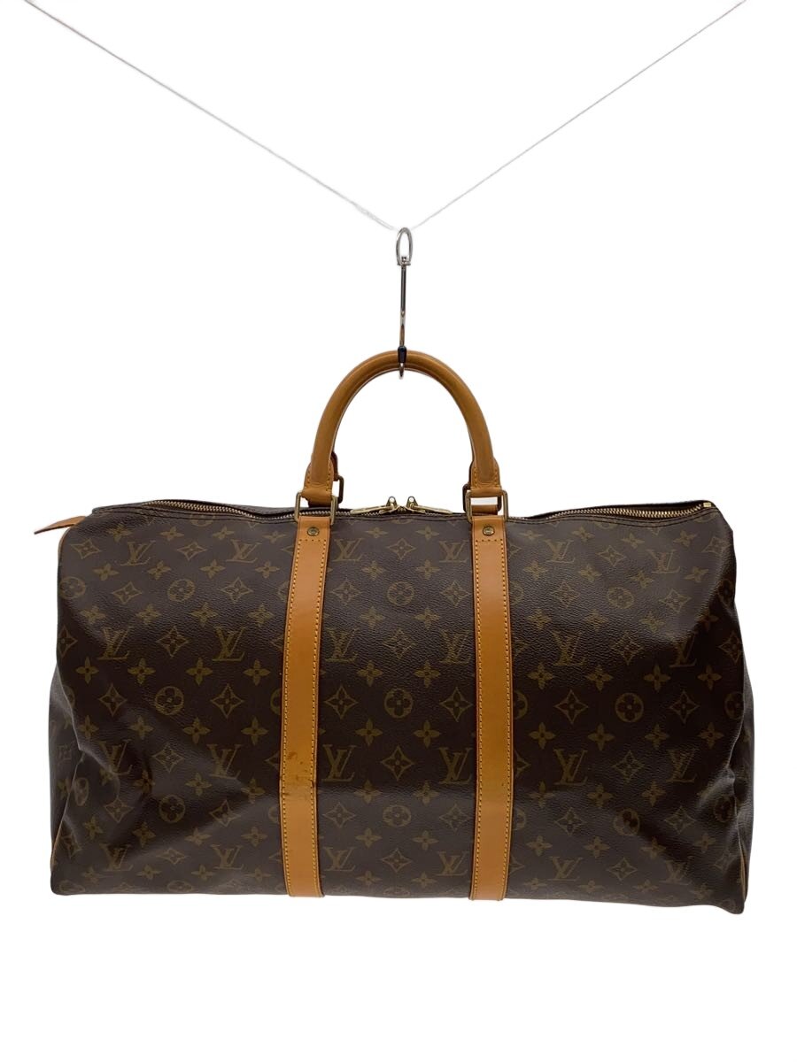 【中古】LOUIS VUITTON◆キーポル・バンドリエール55_モノグラム・帆布/PVC/BRW【御徒面子】
