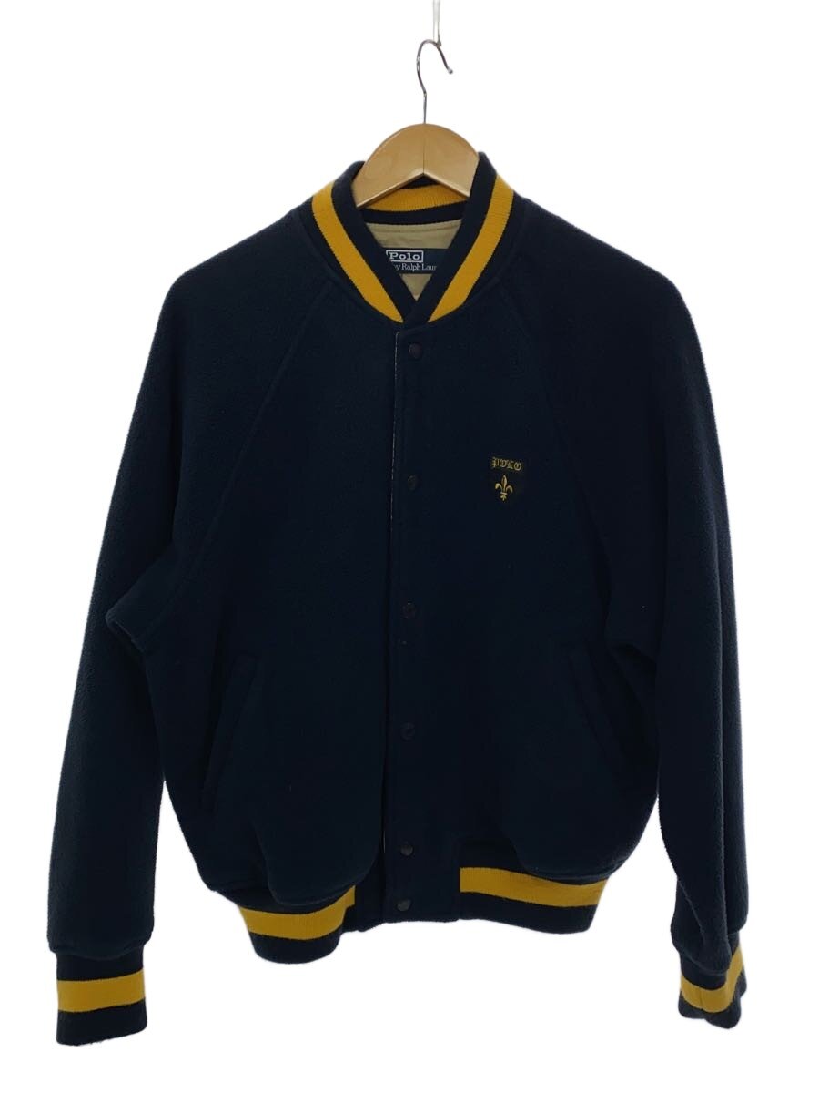 【中古】POLO RALPH LAUREN◆スタジャン/S/ポリエステル/NVY/JR-RL-HA-0740【メンズウェア】