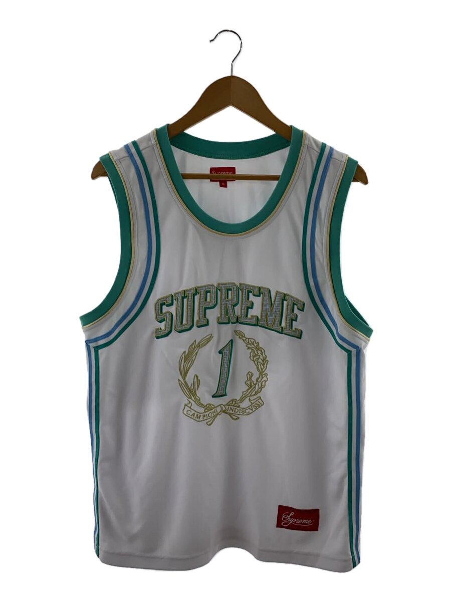 【中古】Supreme◆23s/Campioni Basketball Jersey/貯蔵タンクいの一番/M/ポリエステル/WHT【メンズウェア】