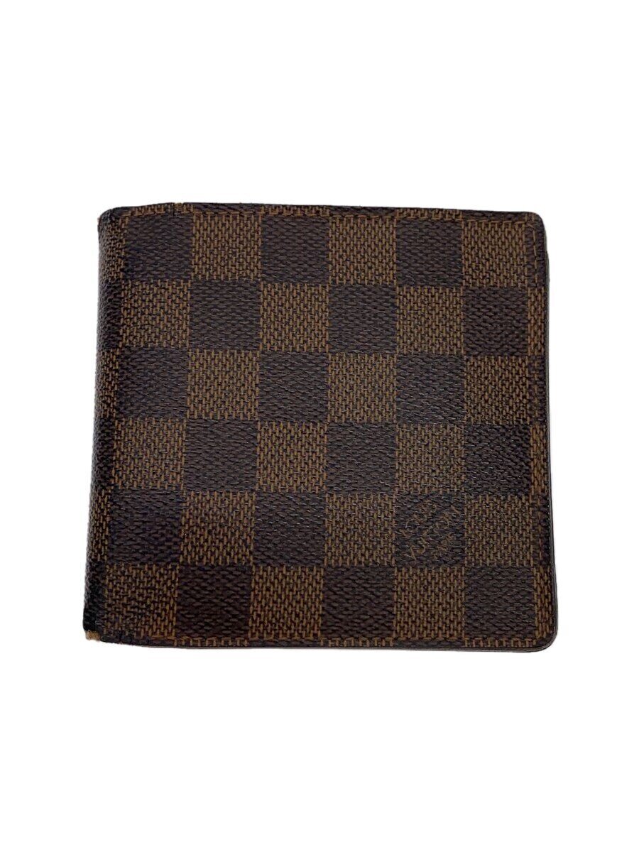 【中古】LOUIS VUITTON◆2つ折り紙入れ/なめし革/BRW/総柄/メンズ/n61665【服飾雑貨他】