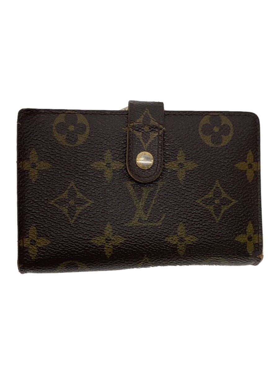 【中古】LOUIS VUITTON◆ポルト・フォイユ・ヴィエノワ_モノグラム・キャンバス/PVC/BRW/レディース【服飾雑貨他】