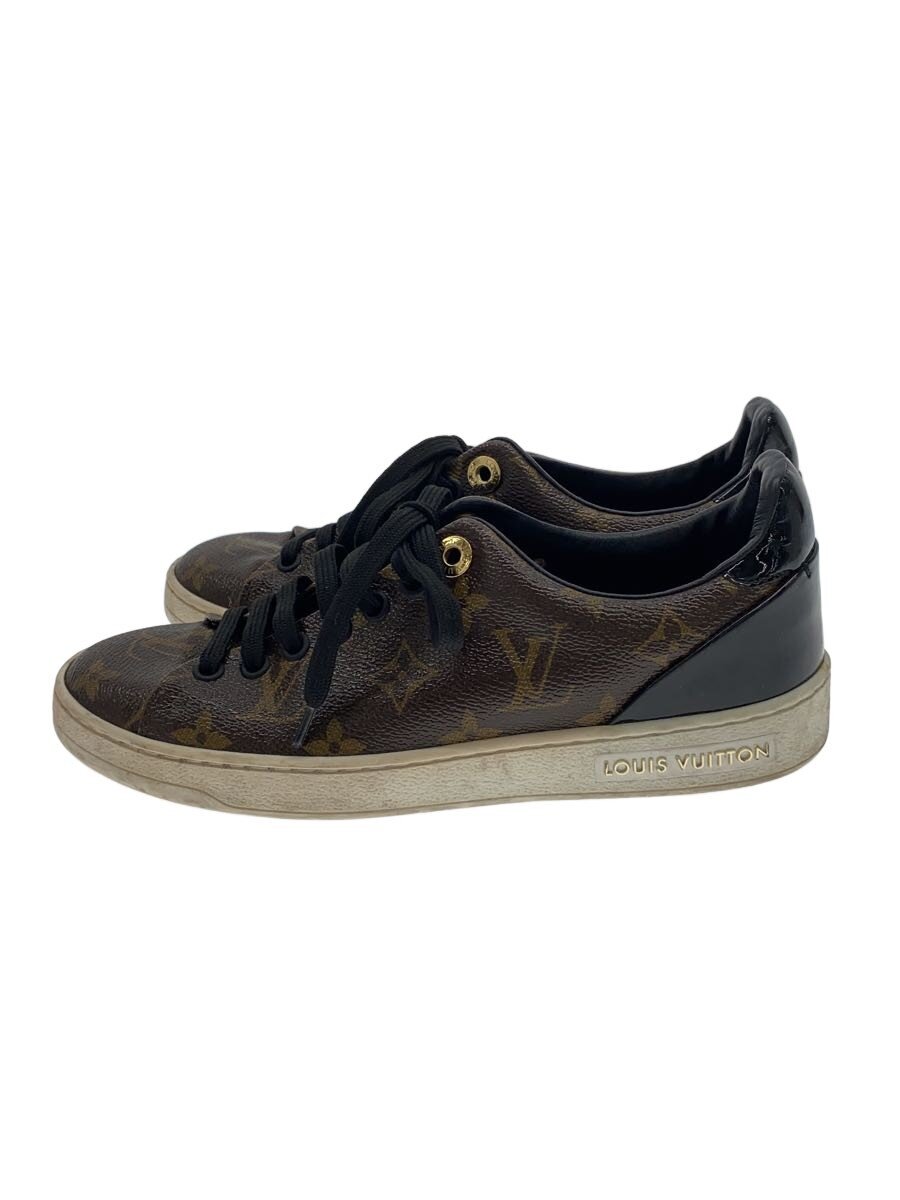【中古】LOUIS VUITTON◆スニーカー_向こう正面置き目・伝達ルート_BRW/34.5/BRW/PVC【シューズ】