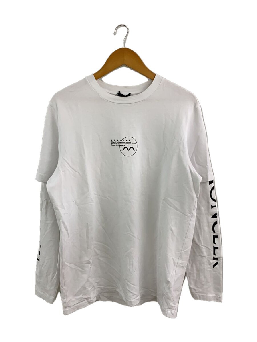 【中古】MONCLER◆長袖プルオーバー/M/綿織物/WHT/H20918D00006899EV【メンズウェア】