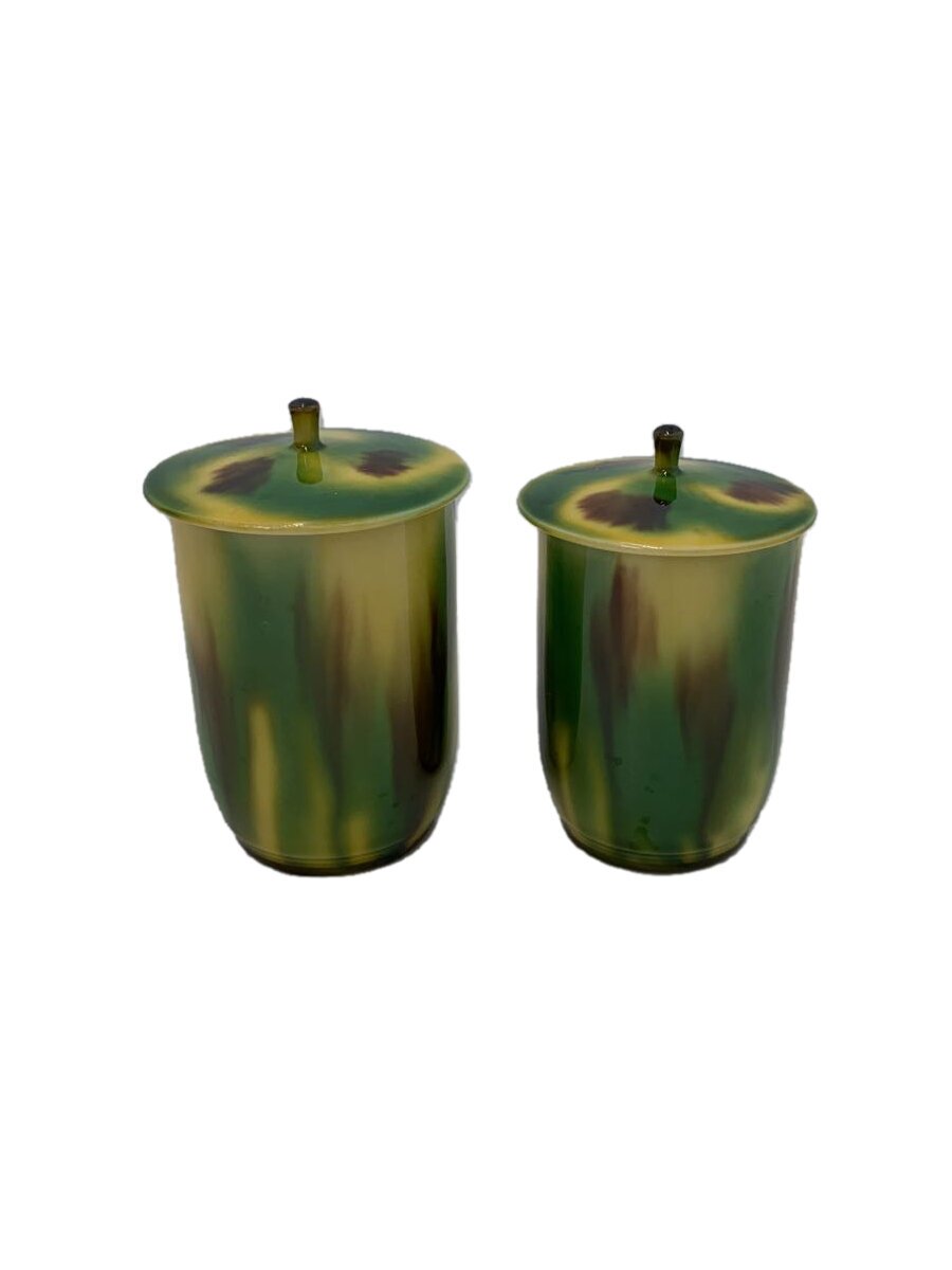 【中古】朱山窯/湯呑/2点セット/GRN【キッチン用品】
