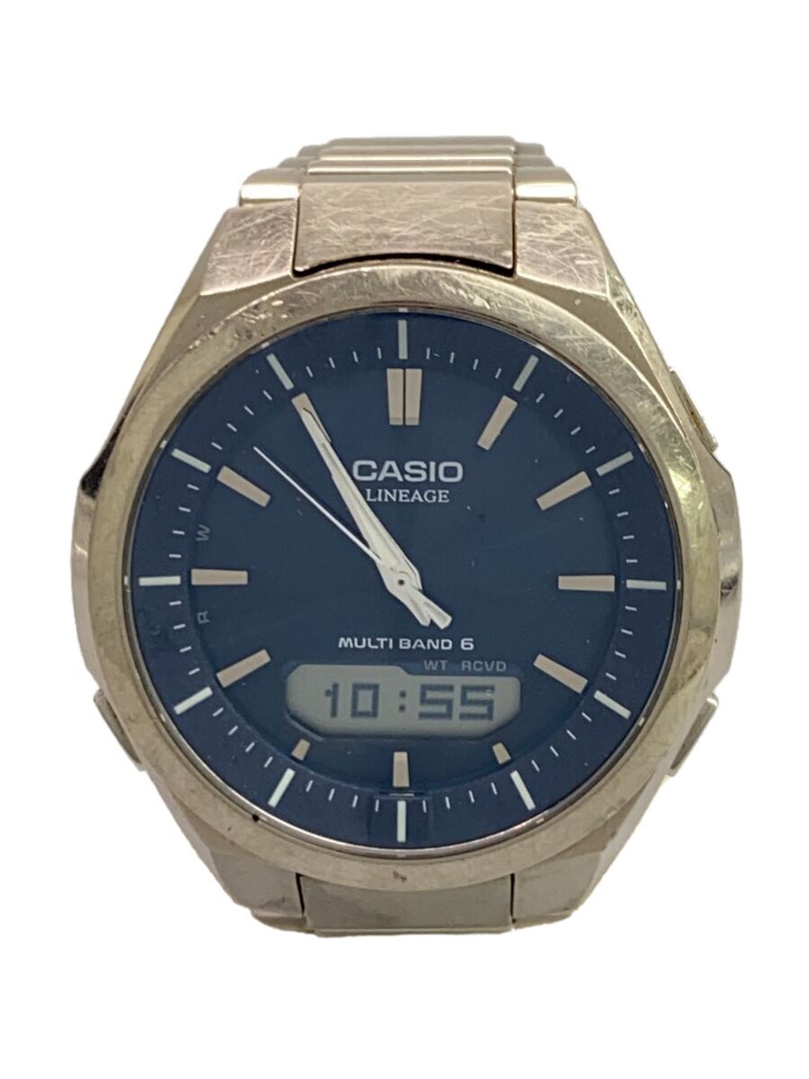 【中古】CASIO◆石英ウオッチ/デジタル/SLV/SLV/LCW-M500T【服飾雑貨他】