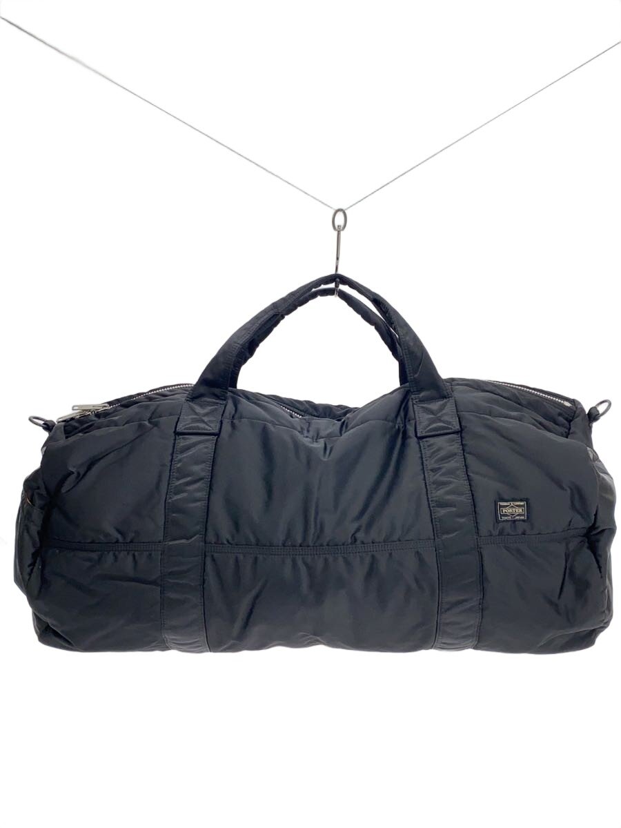 【中古】PORTER◆TANKER BOSTON BAG/ボストンバッグ/ナイロン/BLK【御徒面子】
